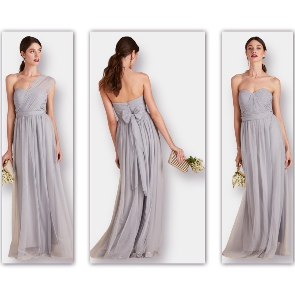 NWT Birdy Grey Bridesmaid Formal Dress Silver Christina BG1001SL02B3 Size Small